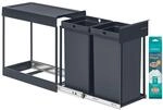 SONGMICS M&uuml;lleimer k&uuml;che, M&uuml;lltrennsystem f&uuml;r Unterschrank, 2 x 15 L, Abfalleimer