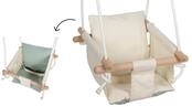 small Foot Babyschaukel beige, mit herausnehmbarem Wendekissen und