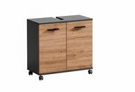 Schildmeyer Palermo Waschbeckenunterschrank 157638, Anthrazit/Artisan Eiche...