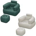 Bestway Luftsessel Comfi Cuber mit Fu&szlig;hocker, 107 x 99 x 80 cm, 1 Person,...