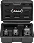 ViGOR Schlagschrauber Gelenkst&uuml;ck Satz V5505N, 3-teilig, 1/4, 3/8, 1/2 Zoll