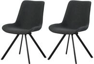 xonox.home &ndash; Drehstuhl Emilia 52x85x61 cm Anthrazit 2er Set &ndash; Bequemer