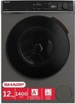 SHARP ES-WNFB214CAA-DE Waschmaschine (12 kg, EEK A-20%, 1400 U/min.), (WiFi,...