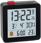 TFA Dostmann Funk Wecker digital, 60.2566.01, Reisewecker, batteriebetrieben,...