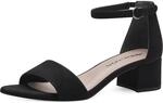 Tamaris Damen Sandalette mit Blockabsatz, schwarz, 37 EU