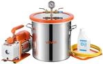 VEVOR Vakuumpumpe mit 11,4 L Vakuumkammer, 3,5 CFM 99 L/min, 1-stufige
