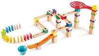 Hape Rasante Murmelbahn mit Domino - Kugelbahn aus Holz, Konstruktionsspielzeug,