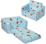VEVOR Kindersofa 2 in 1 umwandelbares Kindersofa zum Liegestuhl, ausklappbarer