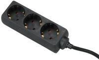 UNITEC Tischsteckdose, 3-Fach, 5 m, H05VV-F 3G1.5 mm&sup2;, schwarz