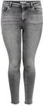 Only Carmakoma Damen Carwilly Life Reg Sk Ank Jn Rea0918 Noos Jeans, Grey Denim, 50W