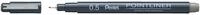 Pentel Pointliner S20P-5N, Fineliner, grau, wasserfest und lichtecht, 0.5 mm