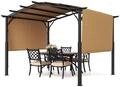 VEVOR Pergola 3x3 m, Gartenpavillon mit gew&ouml;lbter Oberseite, &Uuml;berdachung mit
