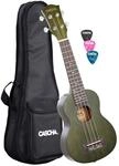 Cascha Mahagoni Sopran Ukulele Erwachsene & Kinder in Gr&uuml;n - inkl. 3 Plektren &