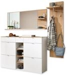 BARI Flurgarderoben Set in Wei&szlig;, Artisan Eiche Optik FSC-Zertifiziert -...