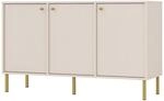 Selsey Kommode Sandbeige 73,9x124,5x40,8 cm - Oktio M&ouml;belkollektion - 3 T&uuml;ren...
