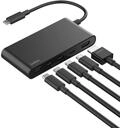 Belkin USB Hub, 5 in 1 USB C Adapter mit HDMI Anschluss, 4K 60Hz, 100W Power