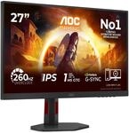 AOC 27G4ZR 27 Zoll FHD Gaming Monitor, 260Hz, Fast IPS Panel, 1ms GtG, HDR10,...