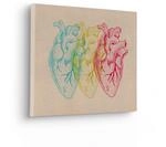 Komar Keilrahmenbild im Echtholzrahmen - Heart Variants - Gr&ouml;&szlig;e 30 x 40 cm -