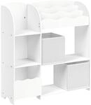 SONGMICS B&uuml;cherregal Kinder, Kinderregal, Spielzeugregal mit 2 Aufbewahrungsboxen,
