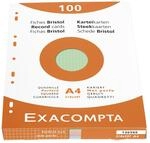 Exacompta 13656E Karteikarten (205q/qm Karton, holzfrei, DIN A4, kariert,...