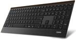 Rapoo RP E9500M UI-B Wireless Multimode E9500M Tastatur - Schwarz (QWERTY US Layout)