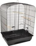 Flamingo Vogelk&auml;fig &ndash; Voliere V&ouml;gel &ndash; Sittichk&auml;fig Seva Schwarz &ndash; 54&times;39&times;71