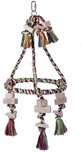 Nobby 31690 Cage Toy, Pyramide Baumwolle mit Holzbl&ouml;cken, 59 x 30 cm