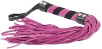 Erotic Fashion ra7965 Peitsche 44 cm, rosa-schwarz Leder Peitsche mit 36...