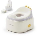 Relaxdays T&ouml;pfchen 4-in-1, Dino, Kindertoilette Deckel, HBT: 30x36,5x33,5 cm,