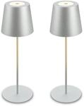 BRILONER - 2er-Set LED Tischlampen kabellos mit Touch, dimmbar in Stufen,