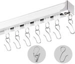VEVOR Schiebe-Deckenvorhangschienensystem Set 1,8 m Raumteiler-Gardinenschiene
