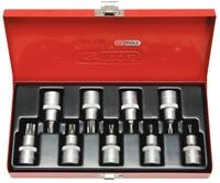KS Tools 911.1386 1/2" Bit-Stecknuss-Satz, 9-tlg., TB20-TB60 mit...