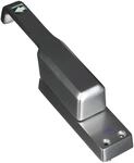 T&uuml;rtreibriegel aufliegend Pfeil, schwer sperrbar, links, Hub 23 mm, silber...