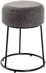 HAKU Hocker anthrazit, schwarz, MDF, Metall - Ma&szlig;e: H 46 cm x &Oslash; 30 cm, Style:...