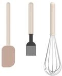 Mepal - Back-Set 3-teilig (Teigschaber gro&szlig; + Backpinsel + Schneebesen) Chef...