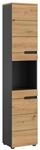 xonox.home - Hochschrank Canu 38x193x34 cm in Basalt grau und Artisan - Badset