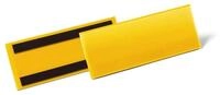 Durable Magnetische Etikettentasche, 1/2 A5 quer, 50 St&uuml;ck, gelb, 175704 