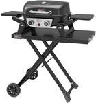 Royal Gourmet Tragbarer 2-Brenner Gasgrill inkl. Grilltisch, 5kW Tischgrill mit