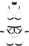 Bad Kitty Harness Set Schwarz/Silber XL