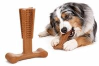 hundespielzeug - Kauspielzeug mit Rindfleischgeschmack - Nyl'o Bamboo T-Bone - Bambus