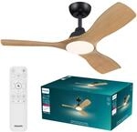 PHILIPS Olas Fan ceiling 106cm 42' 30W+24W BK&Wood Gen 2