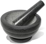 wenco M&ouml;rser & St&ouml;&szlig;el Set aus Granit ⌀ 16cm &ndash; Perfekt f&uuml;r das Zerkleinern,