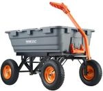 VEVOR Transportwagen, Gartenkarre mit leicht zu montierendem Stahlrahmen,...