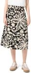 Damen Midi-Rock mit Volants und Print