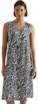 Cecil Midikleid mit V-Neck und Zebraprint