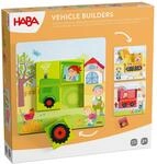 HABA Legespiel Fahrzeuge &ndash; Holzspielzeug ab 2 Jahren mit Bagger, Traktor &