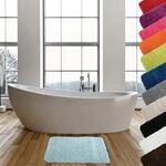 MSV - Mikrofaser-Badematte - 50 x 70 cm - Hellblau - Weich und komfortabel -...