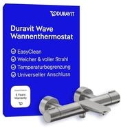 Duravit Wave Wannenarmatur Aufputz f&uuml;r 2 Verbraucher mit Umstellventil,