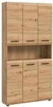 xonox.home &ndash; Mehrzweckschrank Ice 90x185x30 cm in Korpus und Front Artisan Oak