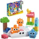 MEGA BLOKS Fisher-Price Bauspielzeug, Schlummerwald-Nachtlicht mit 30 Teilen, Liedern